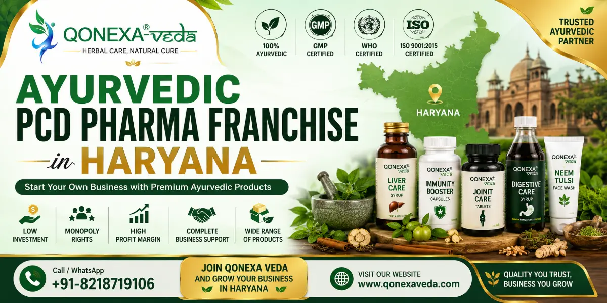Ayurvedic PCD Pharma Franchise in Haryana by Qonexa Veda