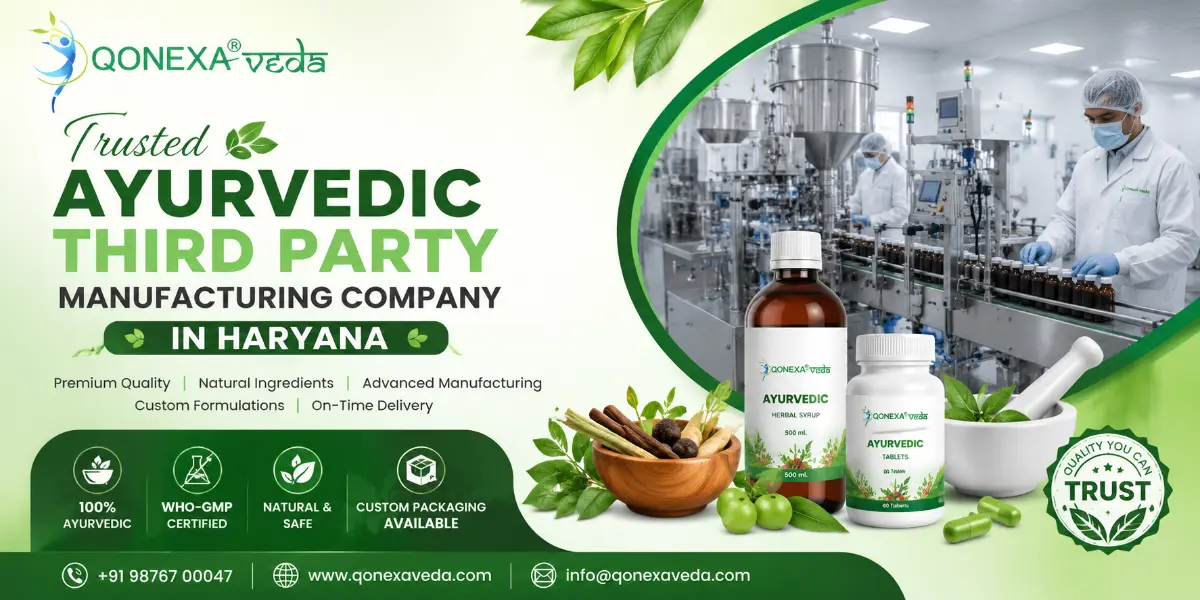 Ayurvedic Third Party Manufacturing Company in Haryana by Qonexa Veda
