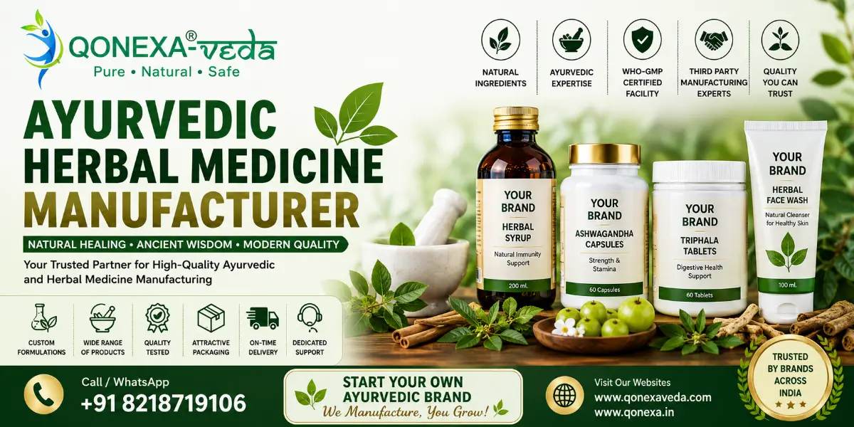 Ayurvedic Herbal Medicine Manufacturer in India – QONEXA Veda
